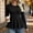 Black, variant on Women's Ribbed Knit Peplum Sweater Top Crew Neck Long Sleeve Fitted Waist Stretch Pullover Casual Fall Winter Workwear Blouse
