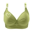 thumbnail image 3 of Loopsun Womens Bra Plus Size, Bras for Women, Woman's Printing Gathered Together Large Size Daily Bra Underwear No Rims Green XL, 3 of 5