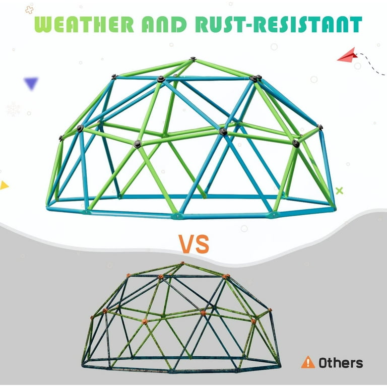 Zupapa 10FT Climbing Dome Supports 1000LBS Upgraded Decagonal Geo
