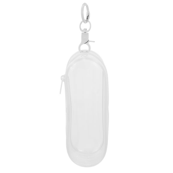 TEHAUX White PVC Display Case for Mini Figures and Doll Storage Bag, Travel Organizer, and Portable, 1 Set