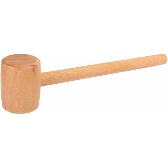 ABCISI Wooden Mallet, Solid Wood Hammer Leather Craft Tools, High Hardness Durable Mallet, Woodworking Hand Tool Carving Beech Hammer