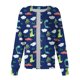 thumbnail image 3 of Chaqueta de uniforme de enfermera de spa con puntadas de primavera y otoño, con estampado de dinosaurio bonito, chaqueta de manga larga para mujer, uniforme de enfermera para clínica, 3 of 5