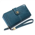 thumbnail image 4 of Womens Wallet Genuine Leather Large Capacity Wristlet Clutch Purse Credit Card Holder with RFID Blocking Blue, 4 of 5