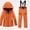 Orange, variant on Girls Ski Suit Set 2 Piece Snowsuits for Girls Waterproof Windproof Hooded Snow Jacket and Warm Winter Overalls Pants Blue Size 14