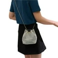 thumbnail image 1 of Women Single-Shoulder Bag Rhinestones Bucket Bag, 1 of 7