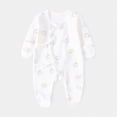 thumbnail image 2 of CAUYDY Preemie Girls Pajamas Baby Clothes Fall Winter Newborn Long Sleeve Bodysuit Infant Girl Romper Toddler One-Pieces 0 3 6 9 Months 1T 2T Sizes 3-6 Months,Light Purple, 2 of 4