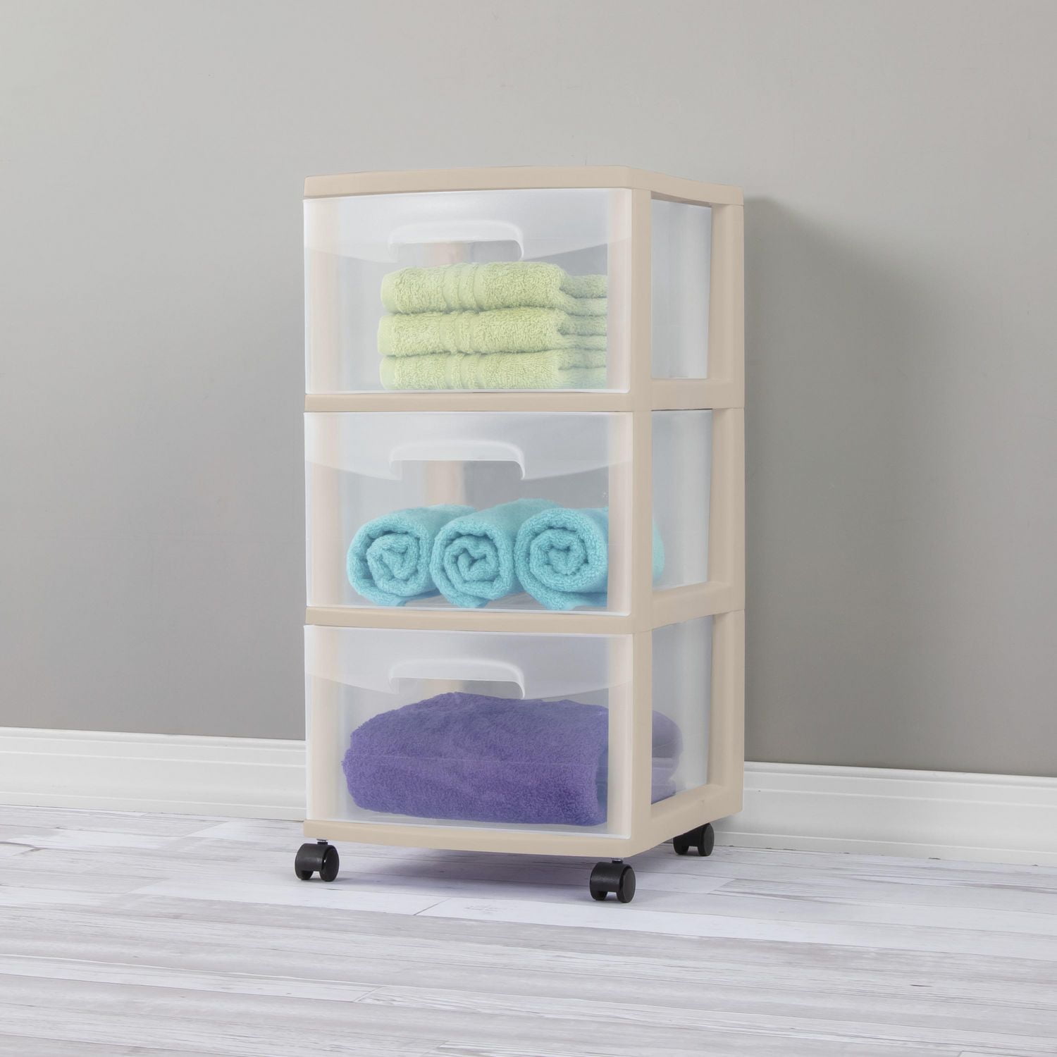 Sterilite 3 Drawer Cart - Bronze