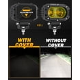 thumbnail image 2 of Cubiertas LED para Faros Auxbeam Cuadrados de 10 cm para Todo Terreno en Color Negro, 2 of 7