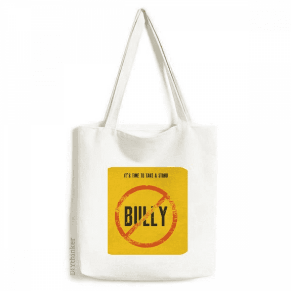 Logo No Bully Tote Canvas Bag Shopping Satchel Casual Handbag