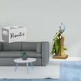 thumbnail image 2 of Organizador de almacenamiento de escritorio,Soporte para control remoto de TV de madera,Organizador remoto con 2 compartimentos,Figura de escritorio,Estante de estatua de pavo real para, 2 of 8