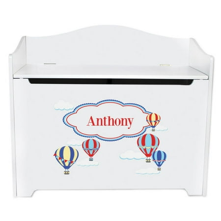 Personalized Hot Air Balloon White Toy Box Bench Walmart Com