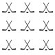 thumbnail image 1 of 36 unids/set Hockey Cross Sticks patrón vinilo calcomanía de pared para habitación de niños niño dormitorio pegatina bebé guardería pared arte Mural YA198 (negro), 1 of 1
