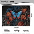 thumbnail image 6 of POLERO Duty Car Cargo Mat 29" x 39", Blue Butterfly Floral Print Practical Cargo Cover Non-Slip Backing Trunk Protector Mat for Vehicle Interior, 6 of 6