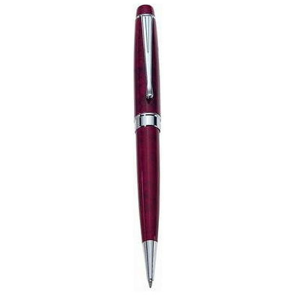 Charles Hubert Red Marbleized Finish with Chrome Accents Ballpoint Pen QGL3232