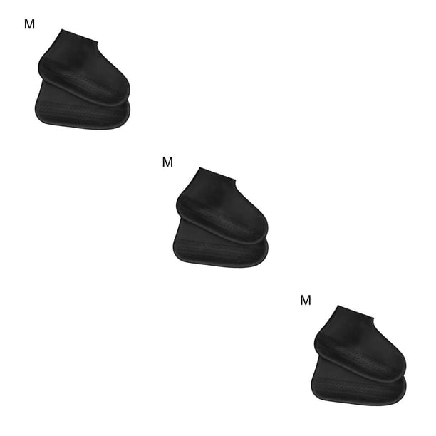 Moyic Cubierta de zapatos Protector de zapatos impermeable de silicona Cubrezapatos antideslizantes resistentes al desgaste, Negro, M Type1 NO1