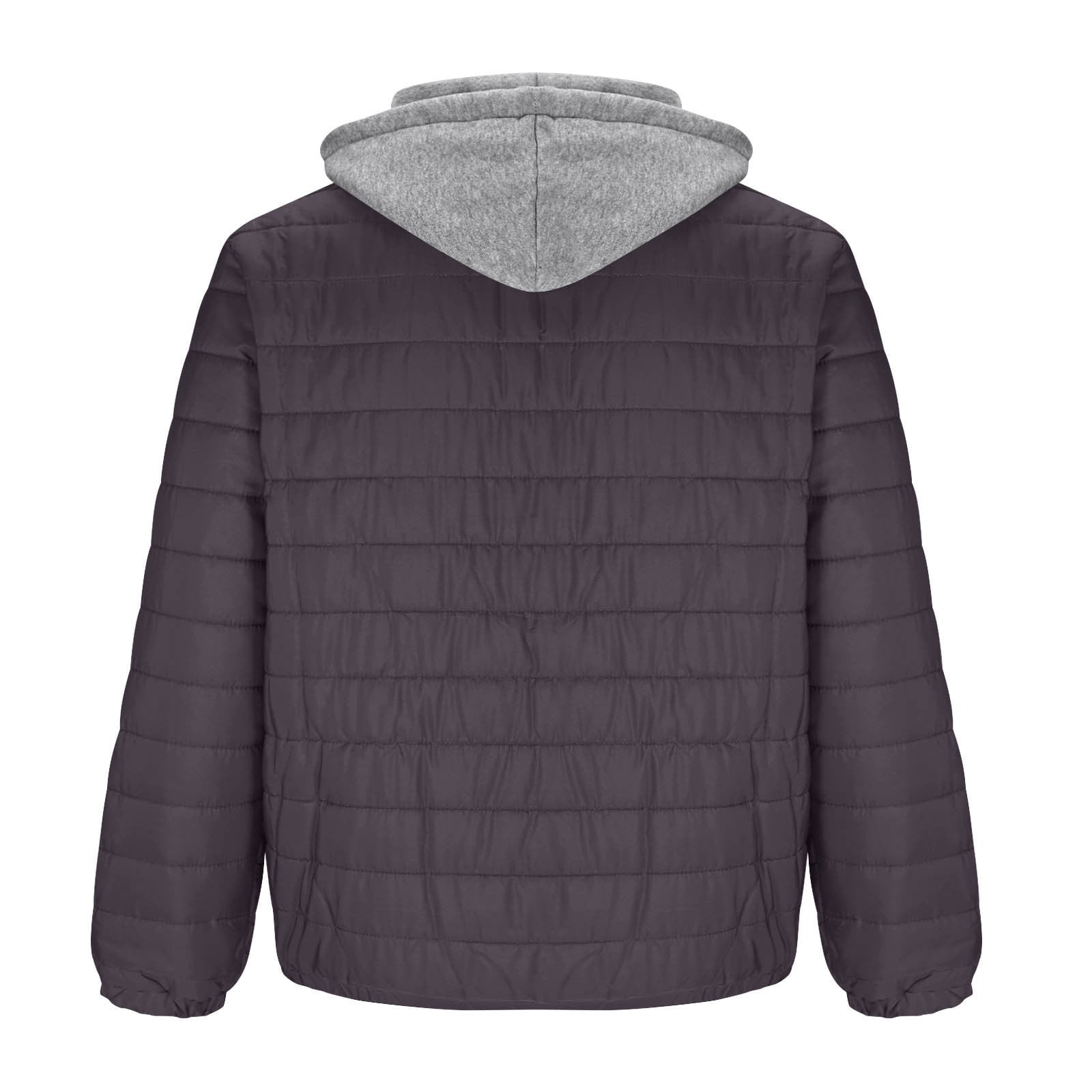 Mens Winter Coats Men's Solid Color Hooded Jacket Cotton Padded Jacket Fashion Cotton Padded Jacket Men's Warm Cotton Padded Jacket