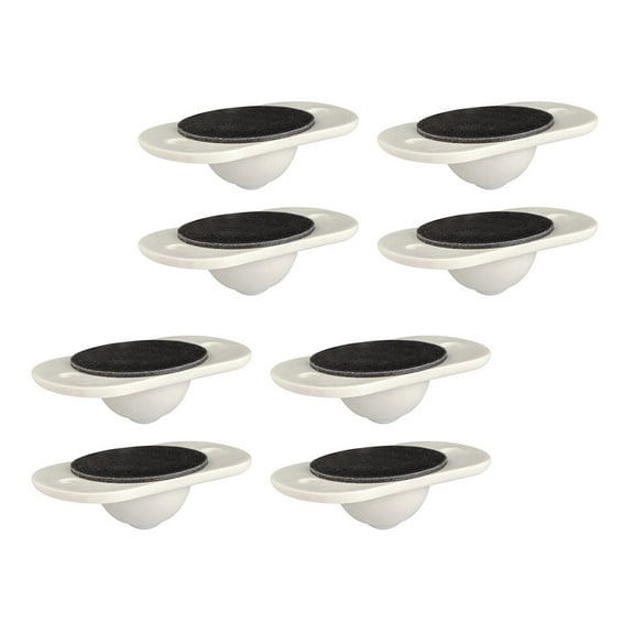 Castor Wheels Storage Bins 8 Pcs Packing Boxes Case Caster Universal Dust-proof White 4 Stainless Steel