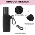 thumbnail image 3 of Uxcell 6 Pcs Lip Balm Holder Keychain, Knit Elastic Sleeves Lip Stick Holder Keychain Makeup Storage Case Charm for Women Travel Party Gift, Black, 3 of 6