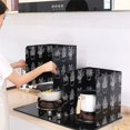 thumbnail image 4 of Kitchen Foldable Splash Guard Aluminum Foldable Splash Guard Foldable Cooking Splash Guard for Kitchen Cooking Plate Splash Screen Protector 2pcs Black, 4 of 5