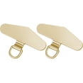thumbnail image 1 of Efficient Metal Phone Tether Tab, Metal Phone Patch, Universal Cellphone Lanyard Pad for Full Phone Case, 2 x Gold Gold - Great for Any watering projects, 1 of 5