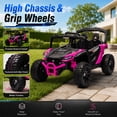 thumbnail image 5 of 24V Kids Powered Ride On UTV, Electric Ride On Car for Kids Ages 3-5 with Remote, Bluetooth, LED Lights, 4-Wheel Suspension, Pink, 5 of 7