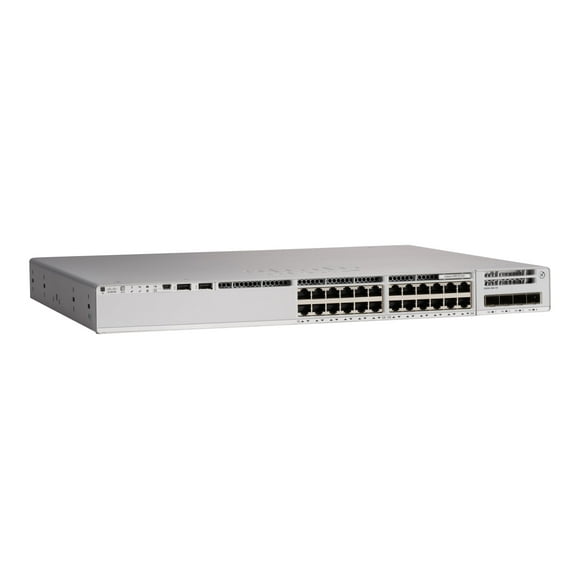 Cisco Catalyst 9200L - Essentiel au Réseau - Commutateur - L3 - 24 x 10/100/1000 (PoE+) + 4 x Gigabit SFP (Liaison Montante) - Montable en Rack - Poe