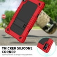 thumbnail image 2 of Fancing for Urao C107 Tablet Case,for Jeazans OC101/C107 10.1 inch Case,Shockproof Kids Case with Shoulder Strap Hybird Case for HiGrace C107/ZOFYWNAS C107/Freeski C107 10.1 inch Tablet(Red/Black), 2 of 6