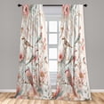 thumbnail image 4 of Ambesonne Birds and Nature Curtains 2 Panel Set, Art Garden Wings, Pair of - 28" x 63", Pastel Pink Pale Seafoam, 4 of 4