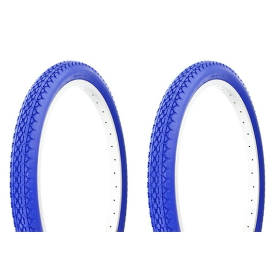 Tire set. 2 Tires. Two Tires Duro 24" x 2.125" Blue/Blue Side Wall HF-133. Duro Brand HF-133 Heavy Duty 30-35 PSI.