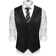 thumbnail image 4 of Clearance! Ogiraw Vest Suit for Men Men's Leather Suit Vest Casual Western Vest Jacket Lightweight V Neck Dress Vest Waistcoats Promotion sale, 4 of 6