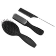 thumbnail image 1 of 3 Pcs Hair Brushes Set Detangling Brush 9 Row Professional Styling Brush Tail Comb for Women MenBlack Box, 1 of 5