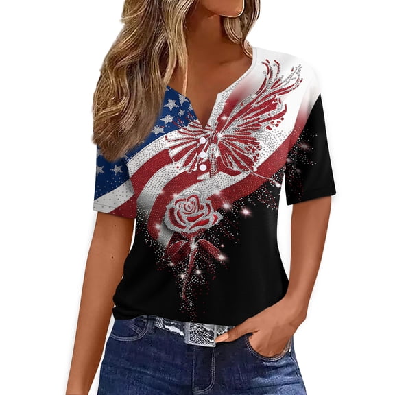 250th Anniversary USA Shirts for Women American Flag T-Shirt 4th of July Shirt 250 Years Birthday Patriotic Tops