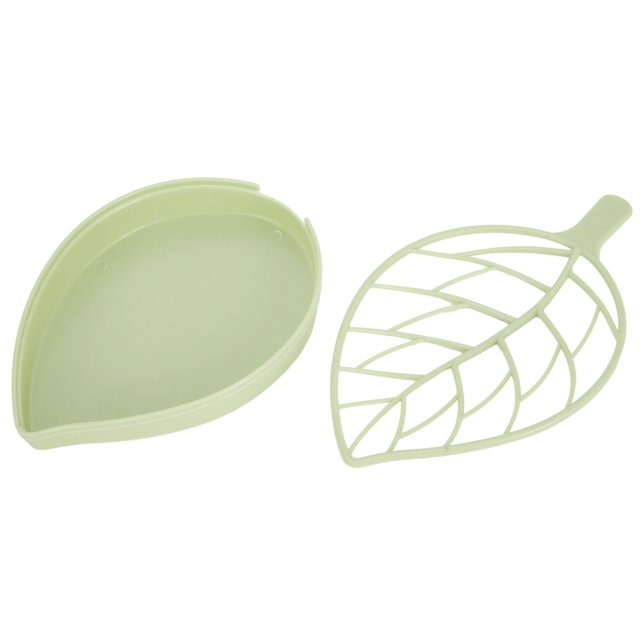 3 Colors Leaf Shape Soap Holder Non Slip Soap Box Toilet Shower Tray Draining