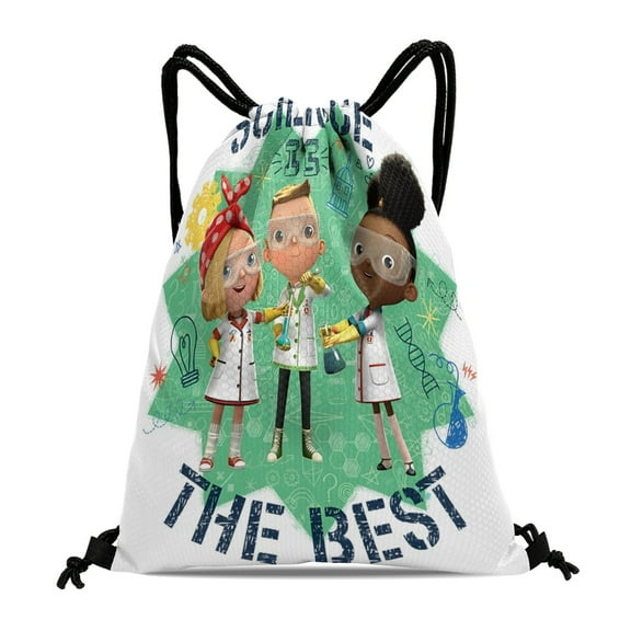 Drawstring Backpack for Ada Twist Scientist Drawstring Pocket Adults Women Men Party Favor Bags Sports for Gym Travel Swimming Hiking Camping Tote Bag 11.8 × 15.7 in