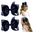 thumbnail image 1 of 2 lazos para el pelo de cinta brillante con purpurina hechos a mano de 6 pulgadas, pinzas de cocodrilo, accesorios para el cabello para niñas pequeñas, adolescentes y niños, juego de 2, 1 of 7