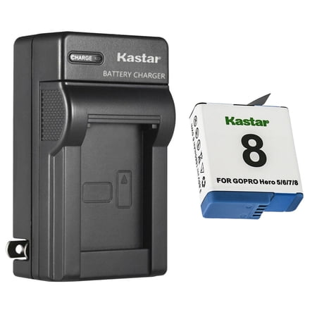 Kastar 1-Pack Battery and AC Wall Charger Replacement for Gopro HERO8 Silver Hero 8 HD Silver Hero 7 Action Camera HERO7 Black Hero 7 HD Black HERO7 Silver Hero 7 HD Silver Hero 6 Action Camera