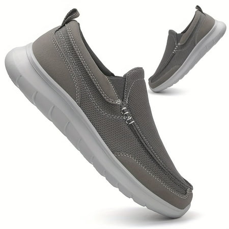 

Plus Size Men‘s Fashion Loafers Comfy Non-Slip Sneakers for Outdoor Wear | Slip-On Casual Shoes Solid Color Comfort for All Seasons