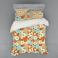 thumbnail image 2 of Ambesonne Floral Bedding Set 3 Pcs, Retro Simple Flowers, Twin XL, Multicolor, 2 of 3