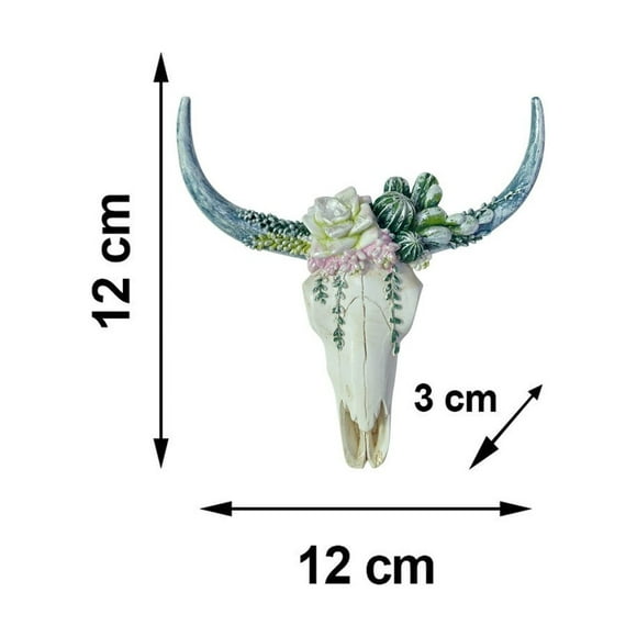 Binwennn Flower Cow Wall Decoration Home Wall Ornament With Hanging Hole Vintage Chandelier Small Stained Glass Windows Acrylic Gemstones Fireplace Ornament Christmas Garland Decorations for Door