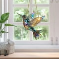 thumbnail image 2 of HengDidi Colorful Hummingbird Sun Catcher Acrylic Hanging Decor - Garden Home Ornament with Symbolic , Durable Easy Hang for Patio Window Fireplace Accent, 2 of 8