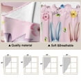 thumbnail image 5 of Easter Bunny Swag Valances for Windows, Kitchen Window Curtains Over Sink, Spring Watercolor Polka Dot Flower Plaid Pink Window Treatment Curtains for Living Room/Bedroom 2 Panel Sets 36"x45", 5 of 8