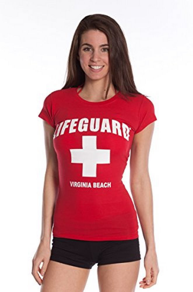 Lifeguard Official Girls Cross Design Tee Red Small