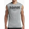 thumbnail image 2 of Gymish Savage Not Average Workout Muscle Tank Top – Funny Gym Shirt for Men, Lifting Tee, Deadlift Shirt, Men’s Workout Apparel, Athletic Gym Wear, 2 of 4