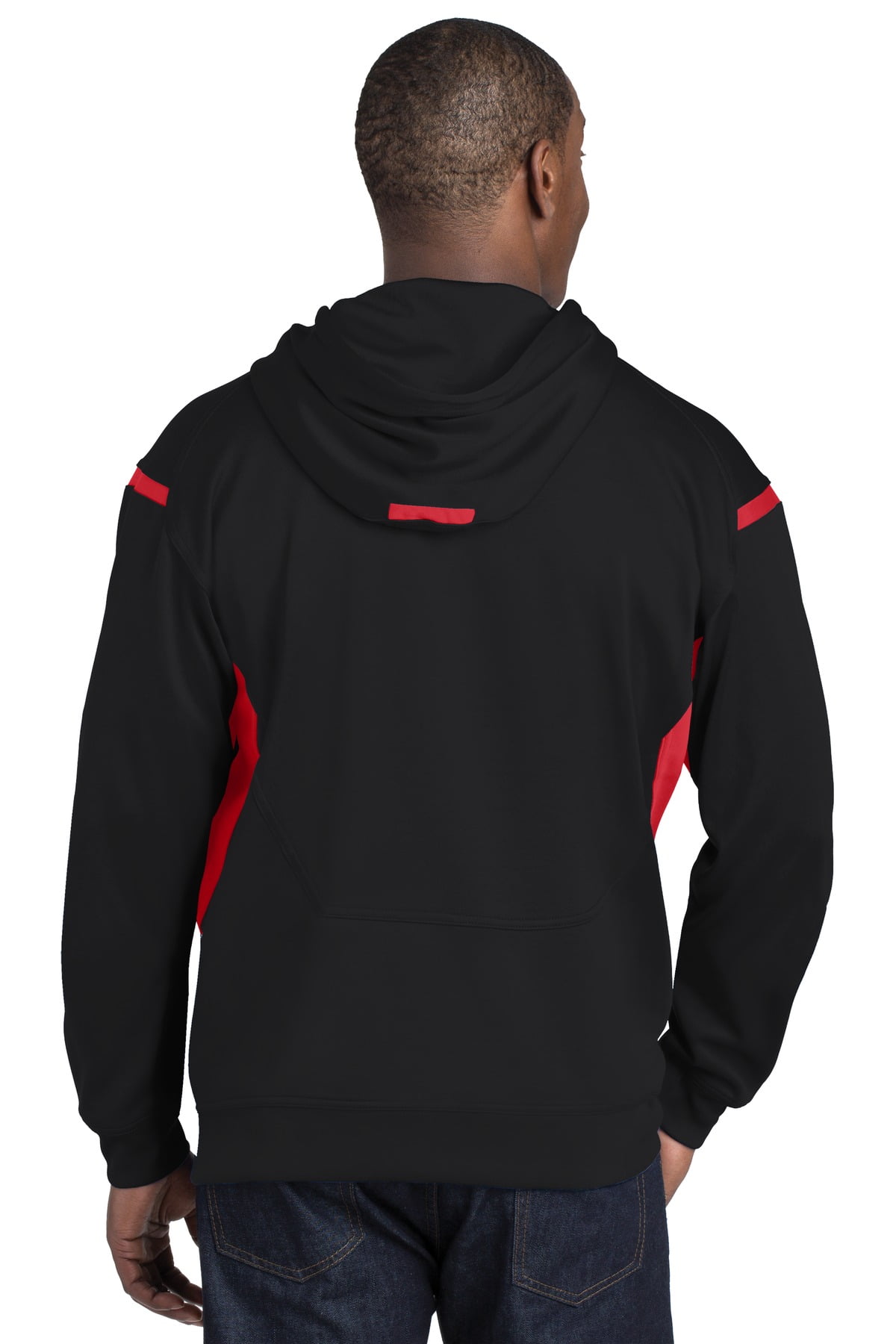 flexwitme hoodie 赤黒 Sport-Tek Tech Fleece Colorblock Hooded Sweatshirt-XS (Black