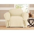 thumbnail image 3 of Linen Store Microsuede Slipcover Furniture Protector Cover, Chair, Beige, 3 of 3
