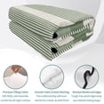 thumbnail image 4 of Quilts King Size Bedding Set, Sage Green Stripe Lightweight Quilted Comforter, Modern Minimalist Geomertic Striped Beige Soft Bedspread Coverlet with Pillow Covers for All Season, 96" x 106", 4 of 9
