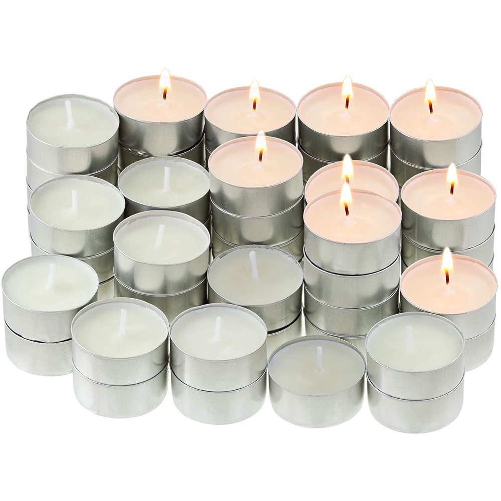 Greenco Unscented Tea Light Candles White Bulk Pack of 100 Walmart