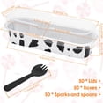 thumbnail image 4 of PENGXIANG 50Pcs Mini Cake Pans Kit with Lids and Spoons 200ml Non-Stick Foil Baking Pans Tins Aluminum Foil Loaf Pans Rectangular Foil Bread Container Portable Baking Cupcake Liners for H, 4 of 10
