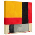 thumbnail image 2 of Ships Next Day Canvas Wall Art 16"x16", Modern Geometric Wood Framed Canvas Print Painting, Yellow Red Black Abstract Art Contemporary Ready to Hang Picture Wall Decor for Home Bedroom Kitchen Office, 2 of 9