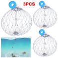 thumbnail image 1 of 3 Uds Cestas para Peces Alambre Acero Trampas Pesca Cangrejos Salada Y Mar (20 Cables), 1 of 8